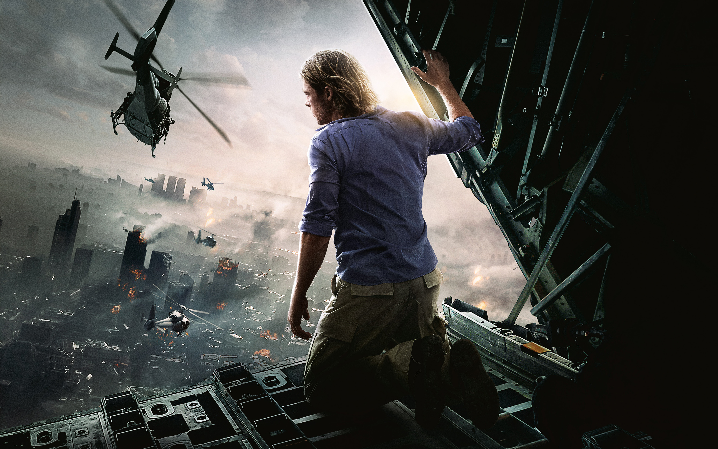 Brad Pitt World War Z Movie Wallpaper HD