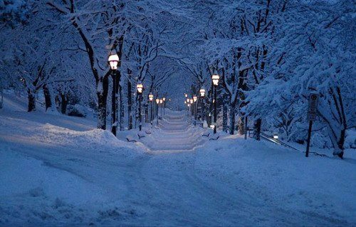 Mighty Nature Snowy Night Bethlehem Pennsylvania