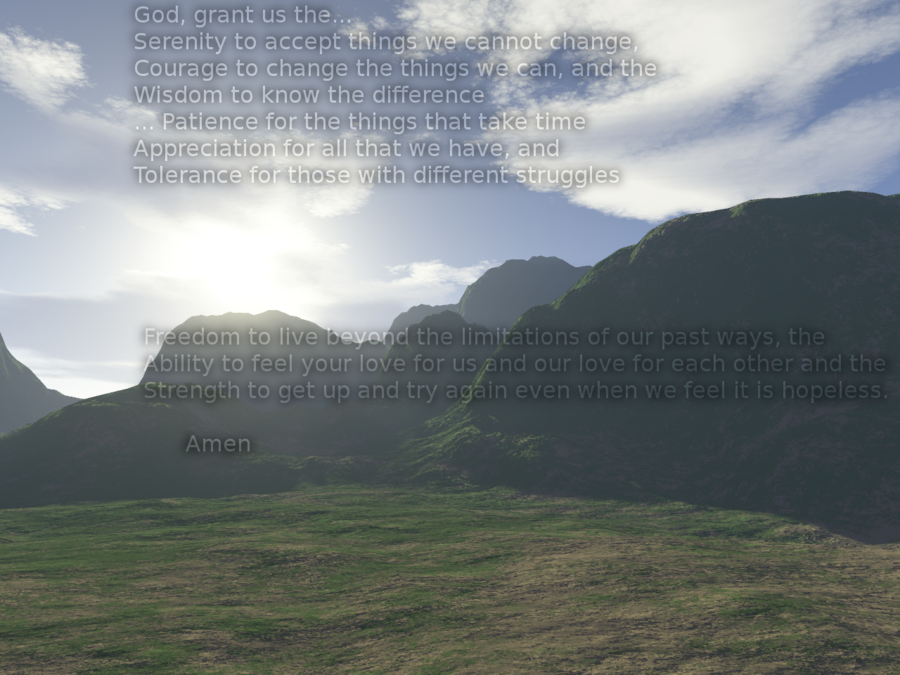 The Serenity Prayer Background By Dodg E