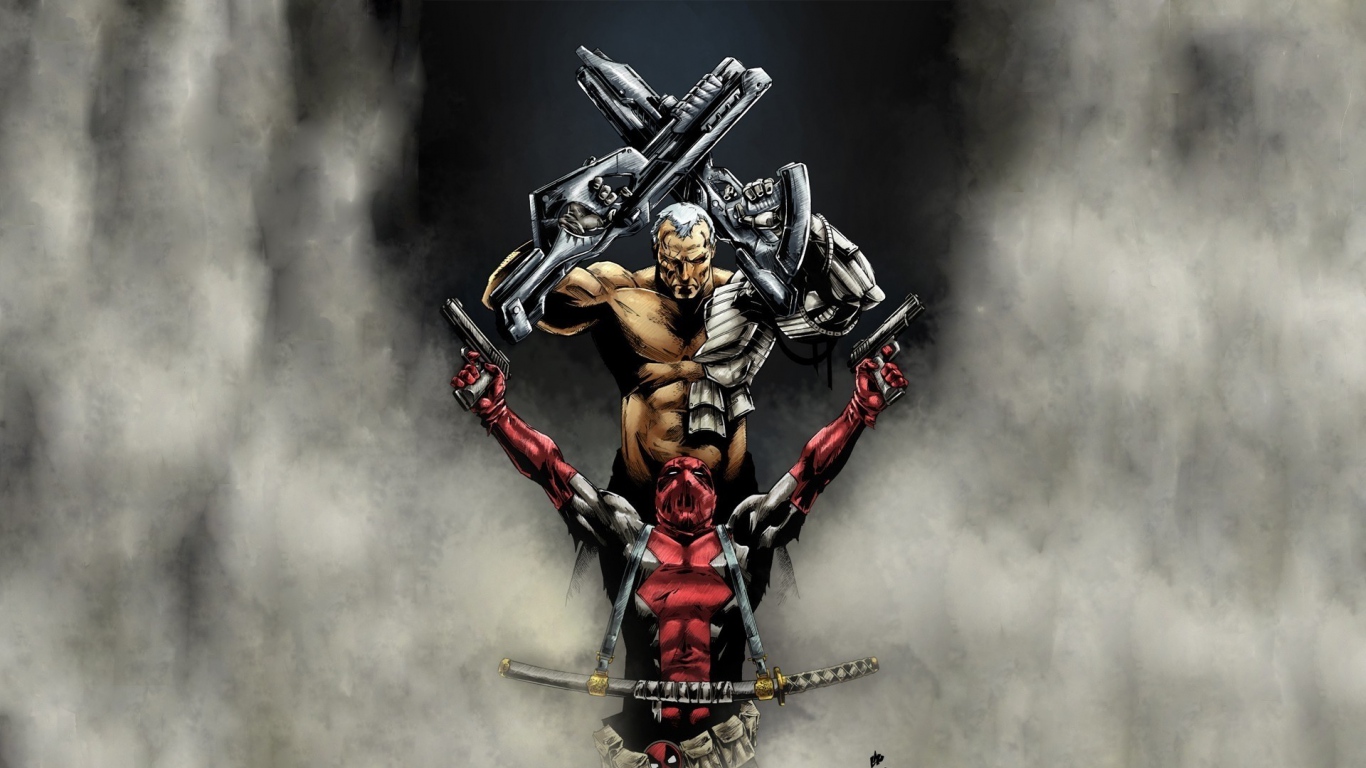 Deadpool Weapon Cable Spiderman Superheroes Wallpaper