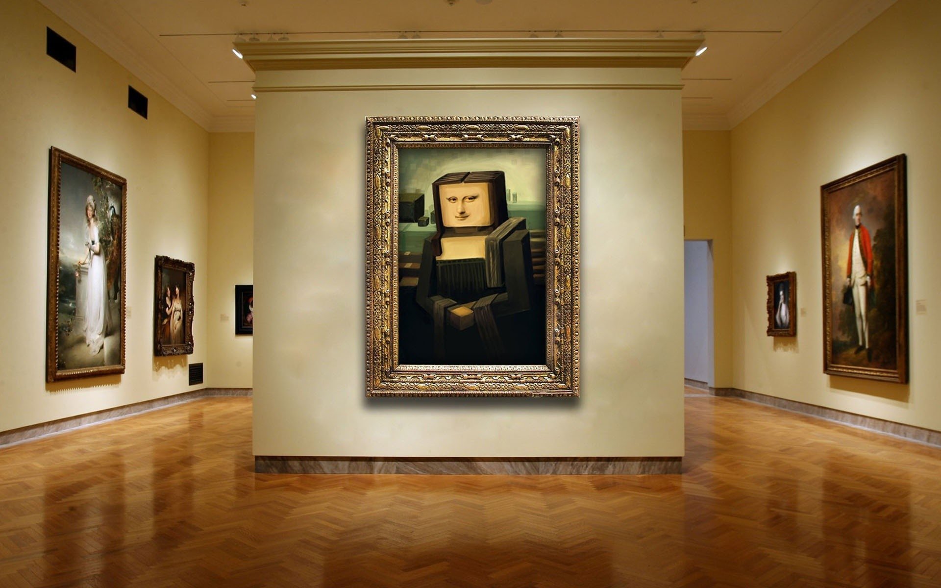 HD Wallpaper Louvre Mona Lisa