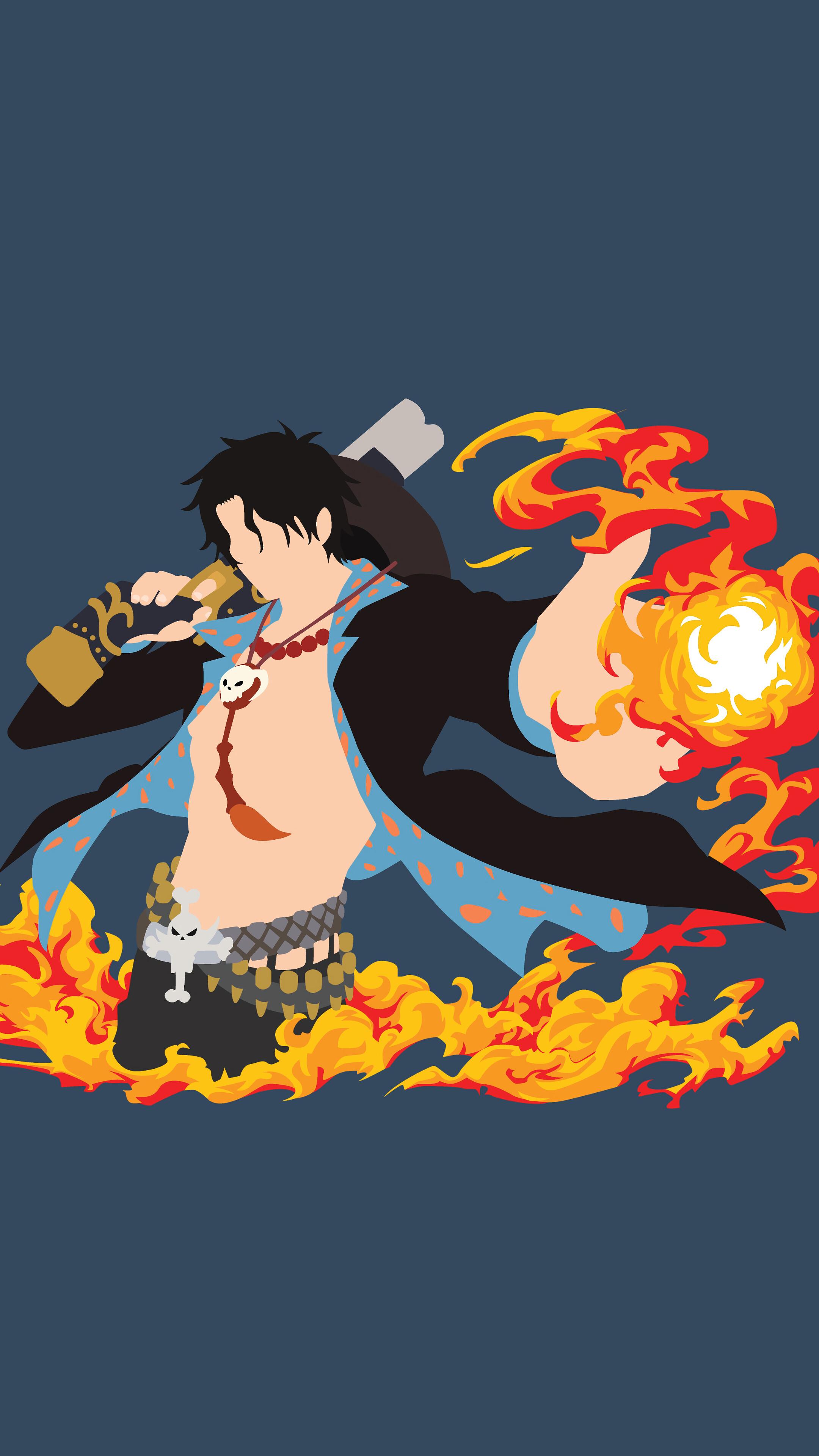 🔥 Free download Ace One Piece Minimalist 4K Wallpaper [2160x3840] for ...