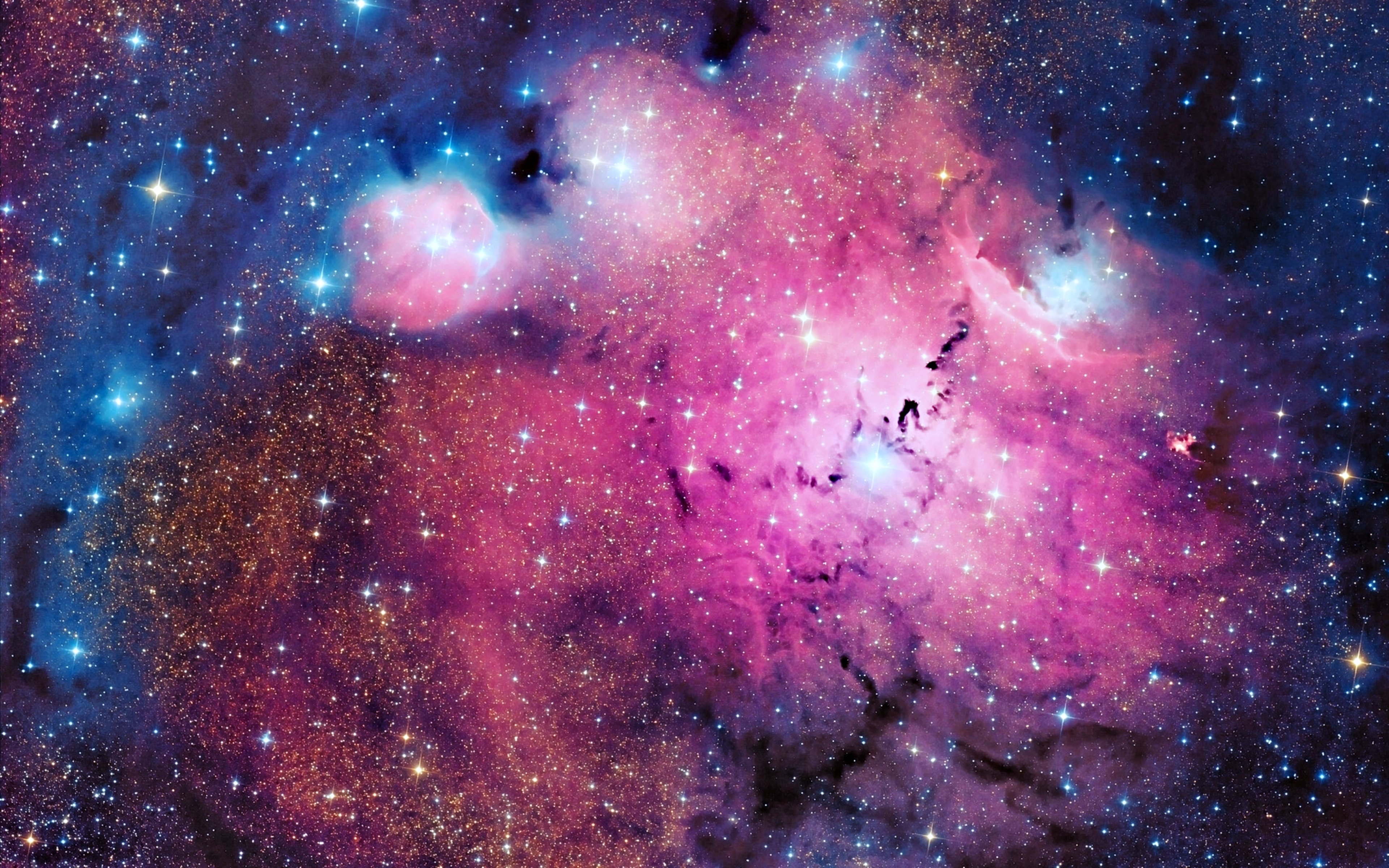 Galaxy Glow Nebula Pink Plas Sky Space Stars Ufo Universe Wallpaper