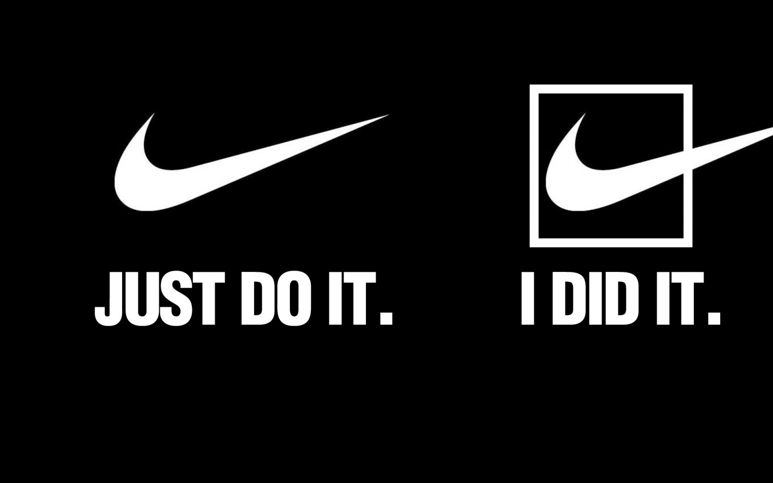 Quotes Nike Slogan Brands Black Background Wallpaper