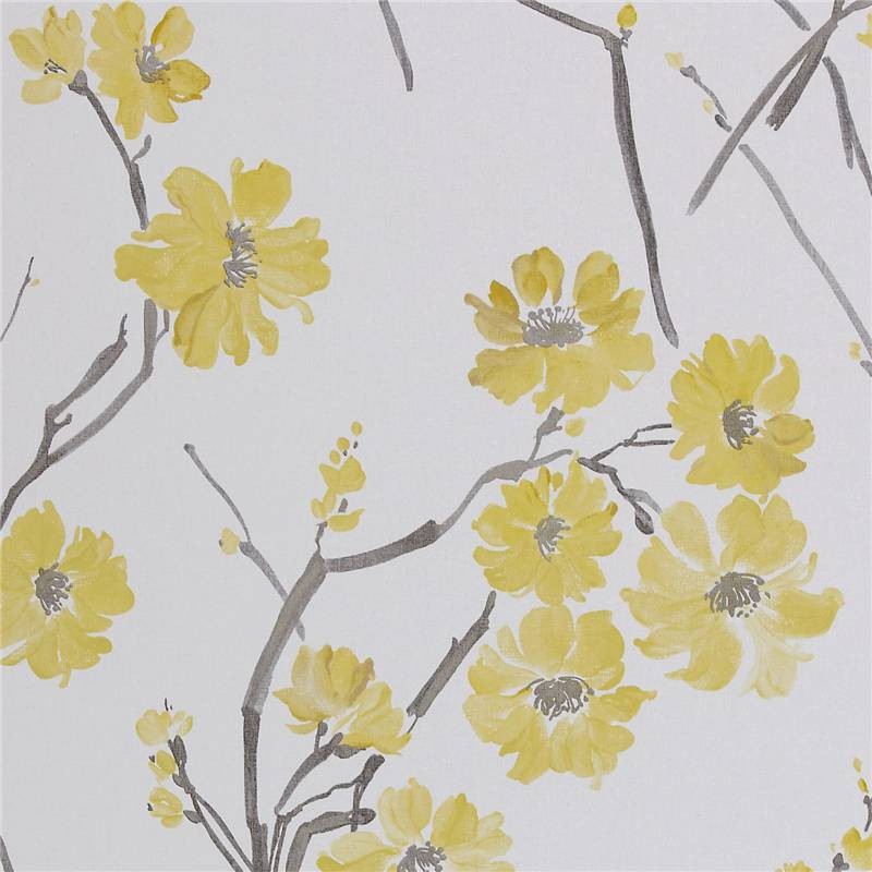  Yellow Grey White   30218   Floris   Harlequin Boutique Wallpaper 800x800