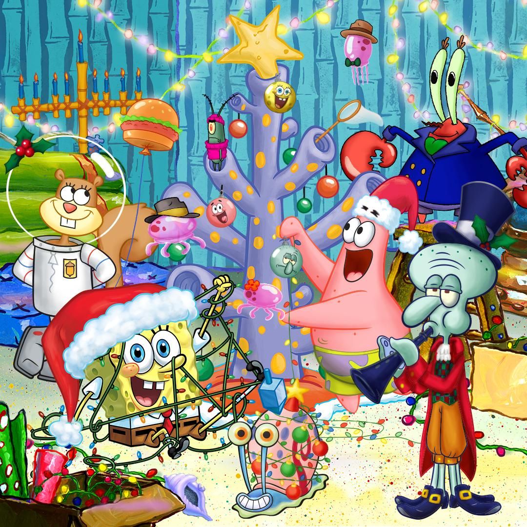 Nickelodeon on Twitter Spongebob christmas Christmas wallpaper 1080x1080