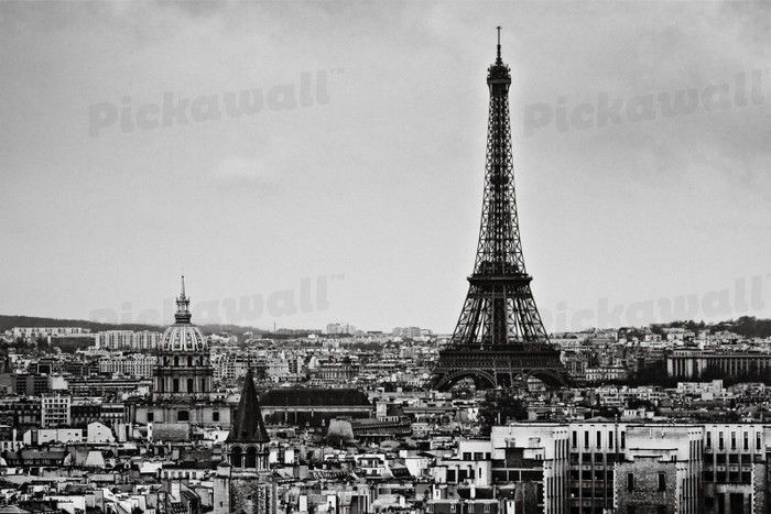 Paris Black And White Wallpaper Removable For Sale In