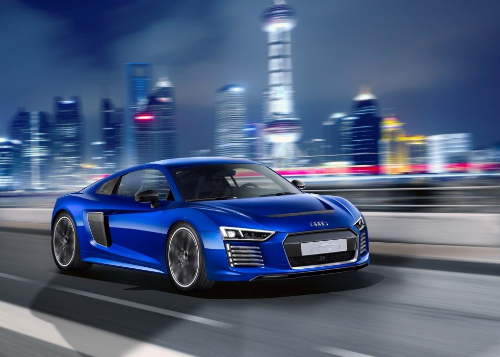 Audi R8 E Tron Piloted Driving Concept Cars Coupe Blue
