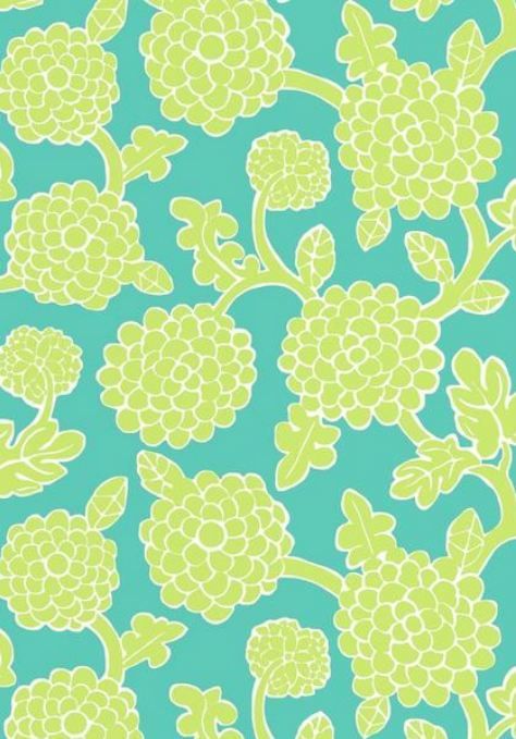 Nikko Wallpaper And Coordinating Fabric In Turquoise Green From