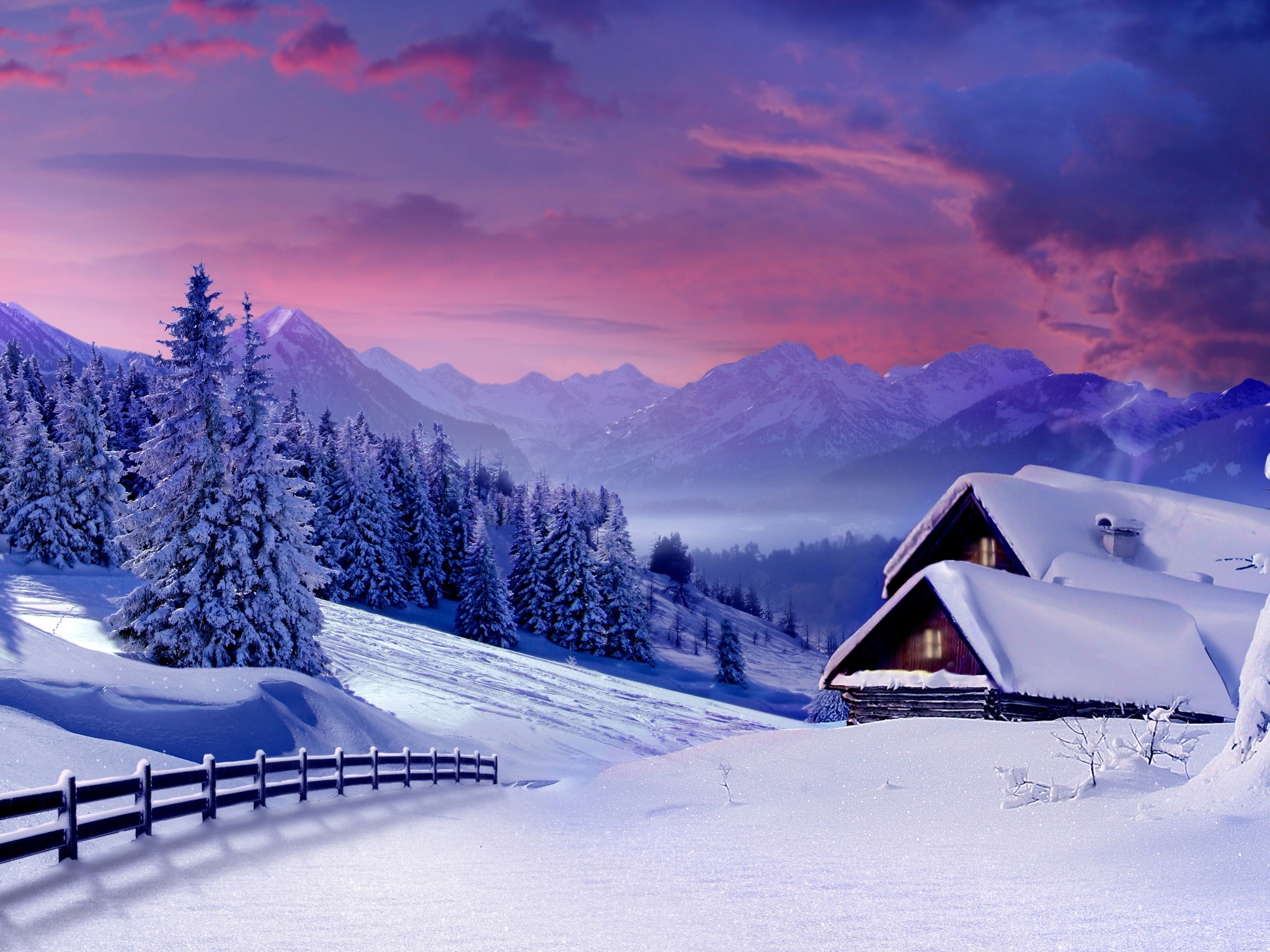Winter Landscape 4k Ultra HD Wallpaper