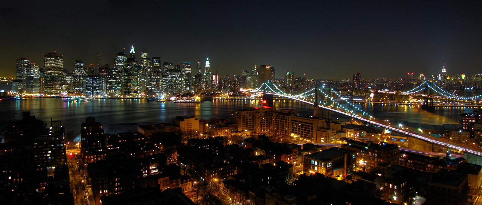 Wonderfull Night View from New York City HD Wallpapers Photos Download