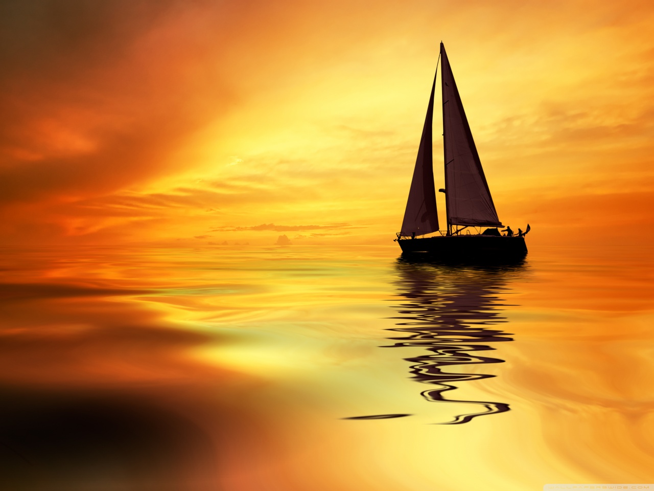 Sunset Sailing Wallpaper and Background Image 1280x960 ID