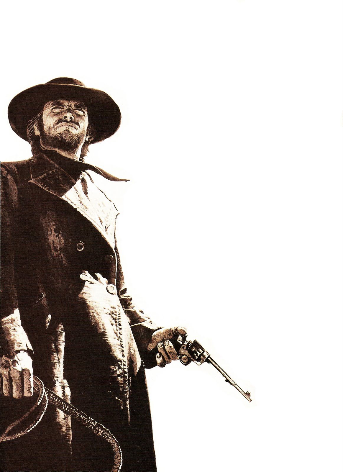 High Plains Drifter Clint Eastwood With Bullwhip Pistol