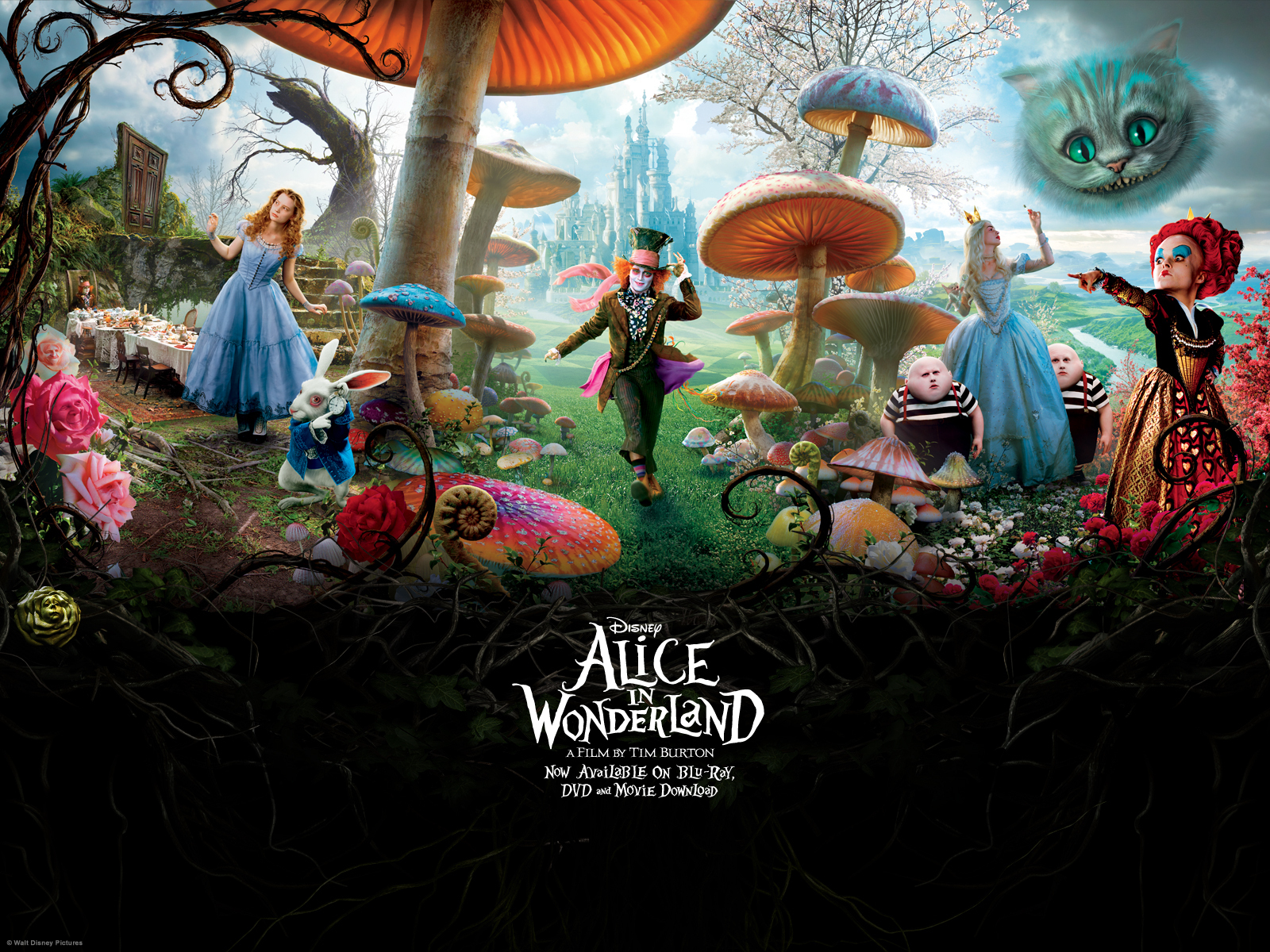 Tim Burton Alice In Wonderland Wallpaper