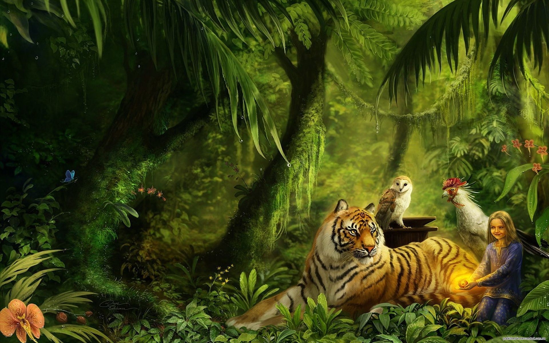 Beautiful Fantasy Jungle HD Wallpaper