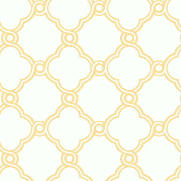 Yellow With White Open Trellis Wallpaper Wall Sticker Outlet