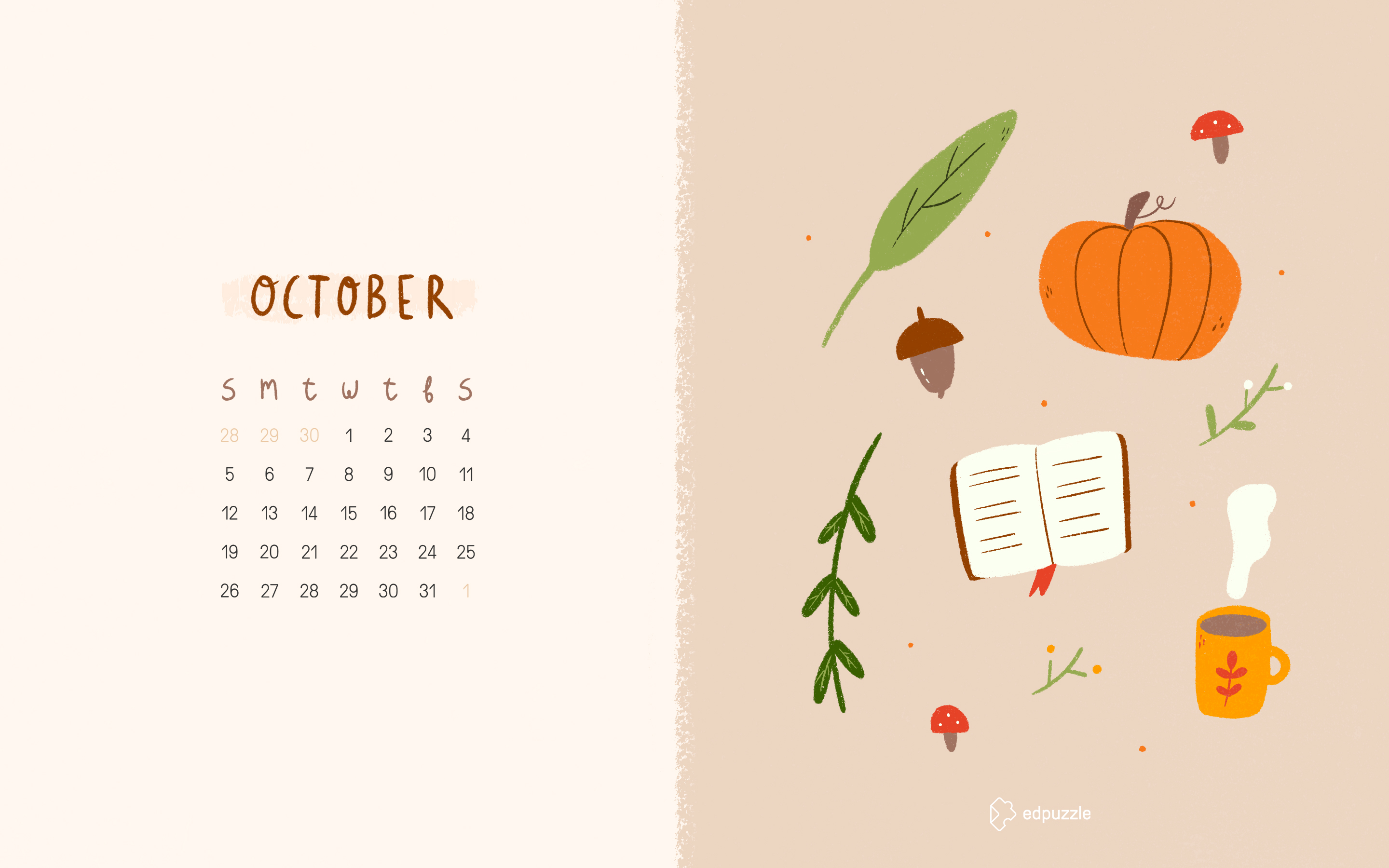 🔥 Download October Calendar Wallpaper Edpuzzle by wesleys 2020