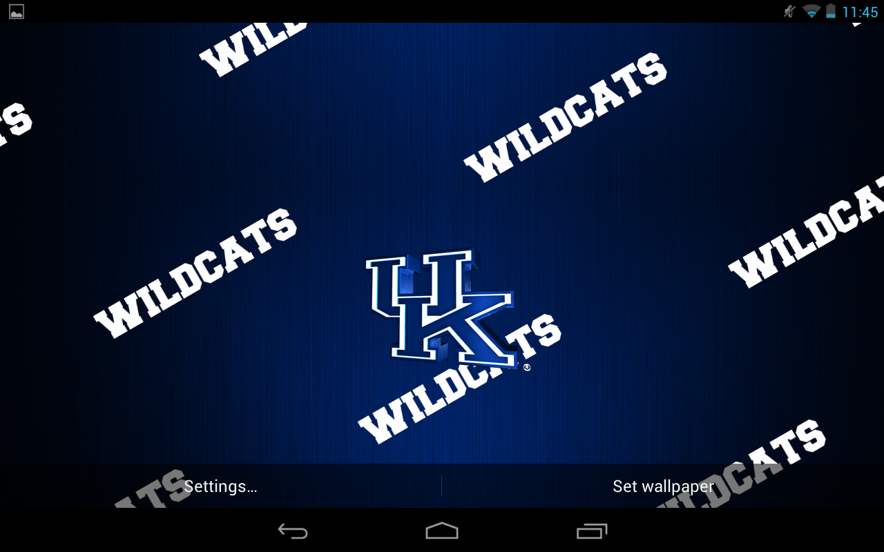 Officially licensed Kentucky Wildcats Live Wallpaper with animated 3D