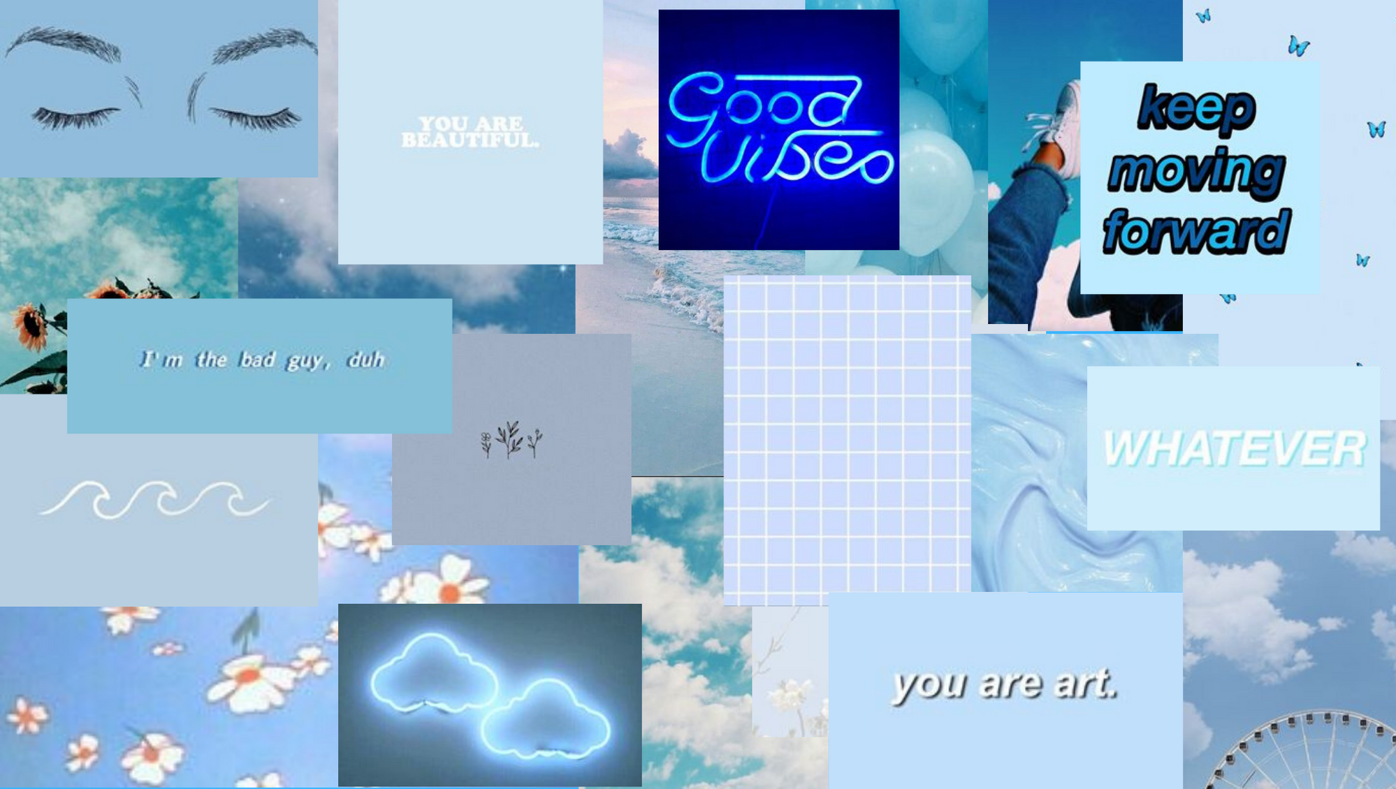 Aesthetic Wallpaper Laptop Soft Baby Pastel Blue In