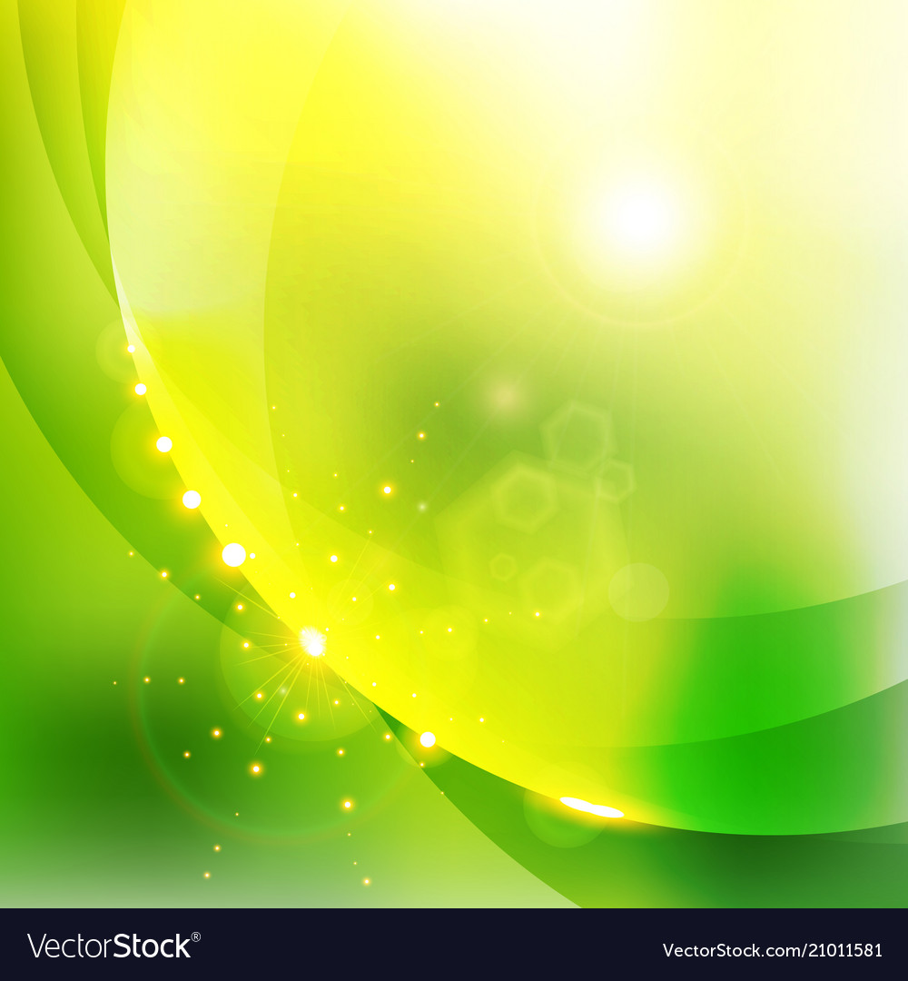 Abstract Shining Nature Green Color Background Vector Image