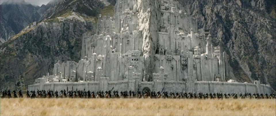 Amazing Siege of Minas Tirith Wallpaper [1920x733] : r/wallpaper