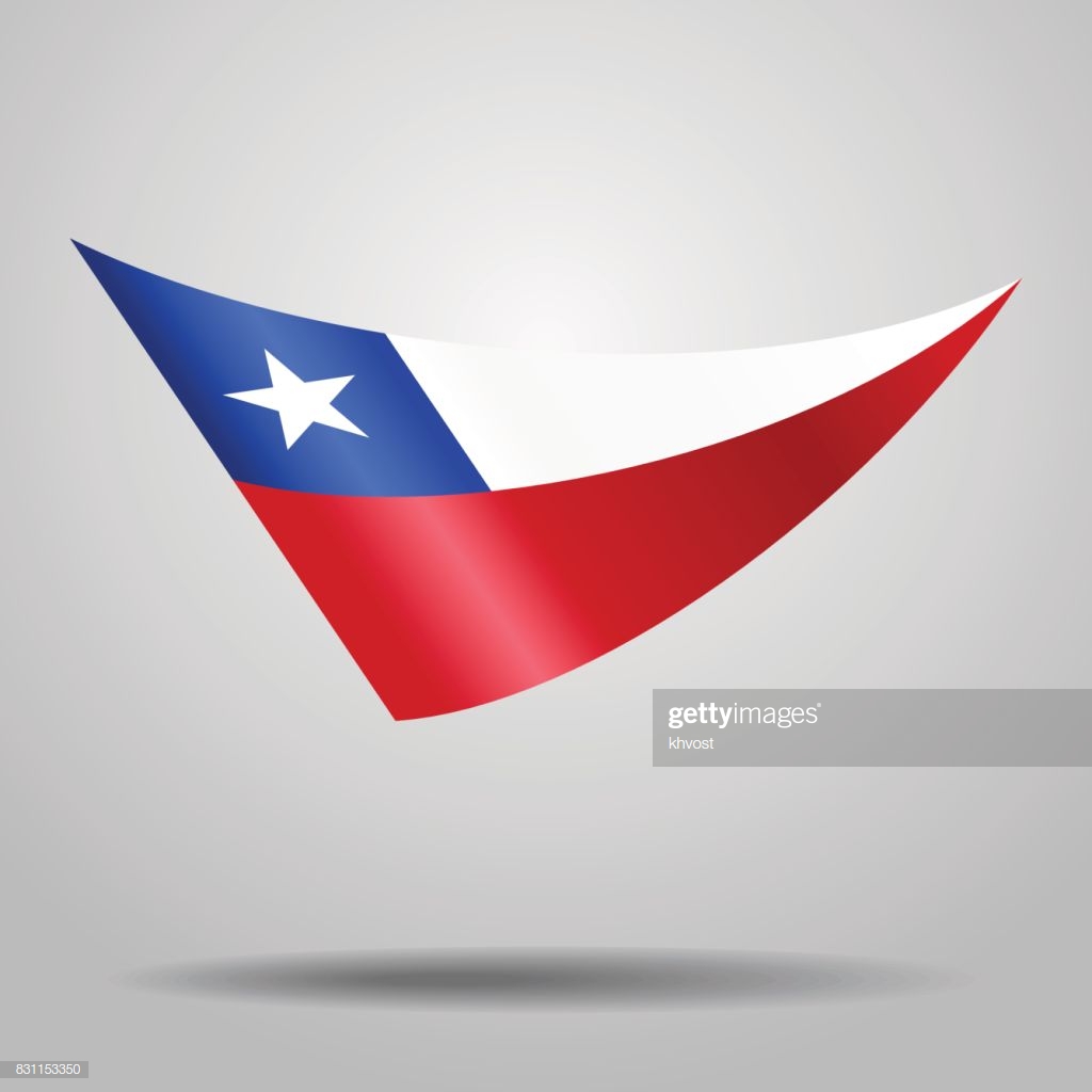Chilean Flag Background Vector Illustration Stock