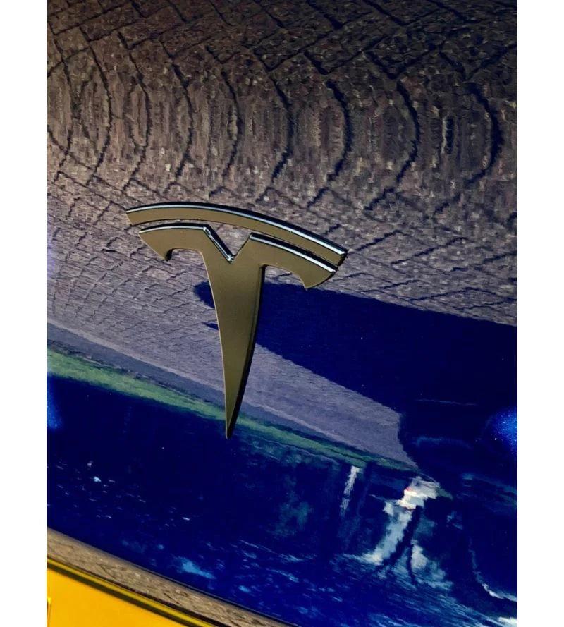 Tesla Logo Black Covers Set Of Charged Ae
