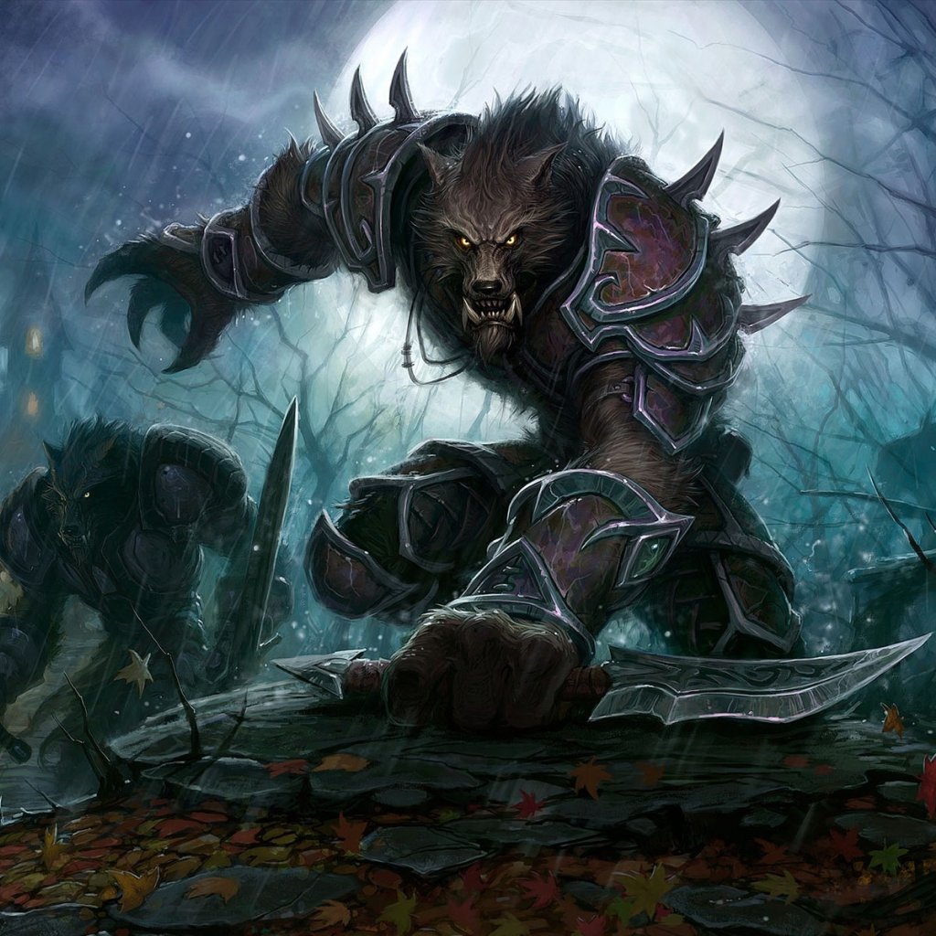World of Warcraft Cataclysm iPad wallpaper with the new Worgen