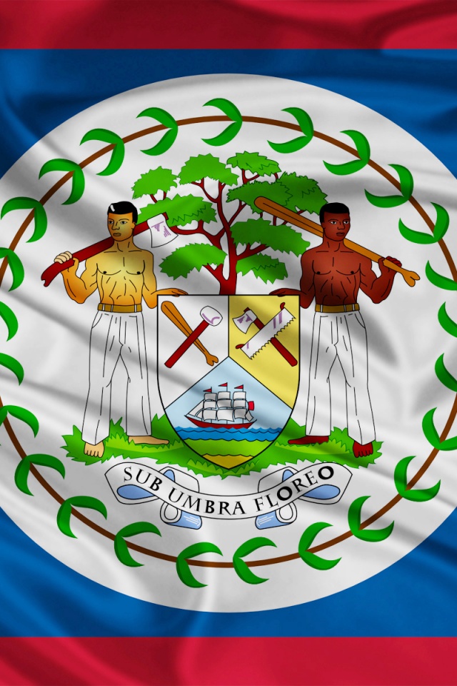Belize Flag iPhone Wallpaper