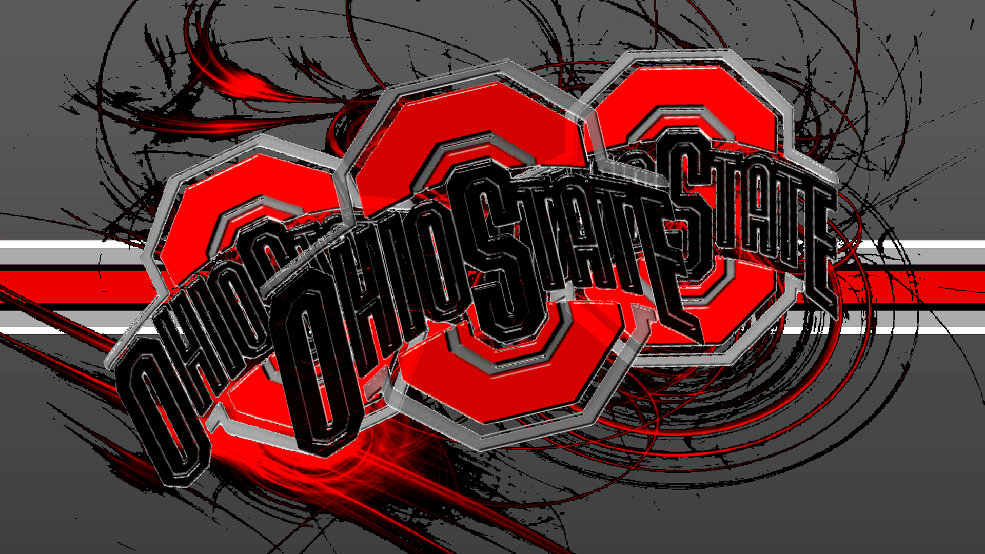 Red Block O S With A Buckeye Stripe Ohio State Buckeyes
