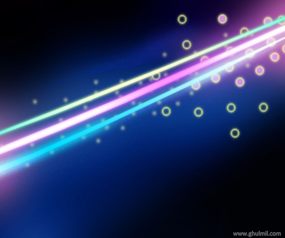 Beautiful 3d HD Colorful Shining Lines Wallpaper For Windows Mobile