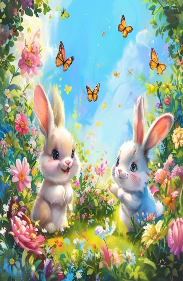Cute Bunnies Wallpaper
