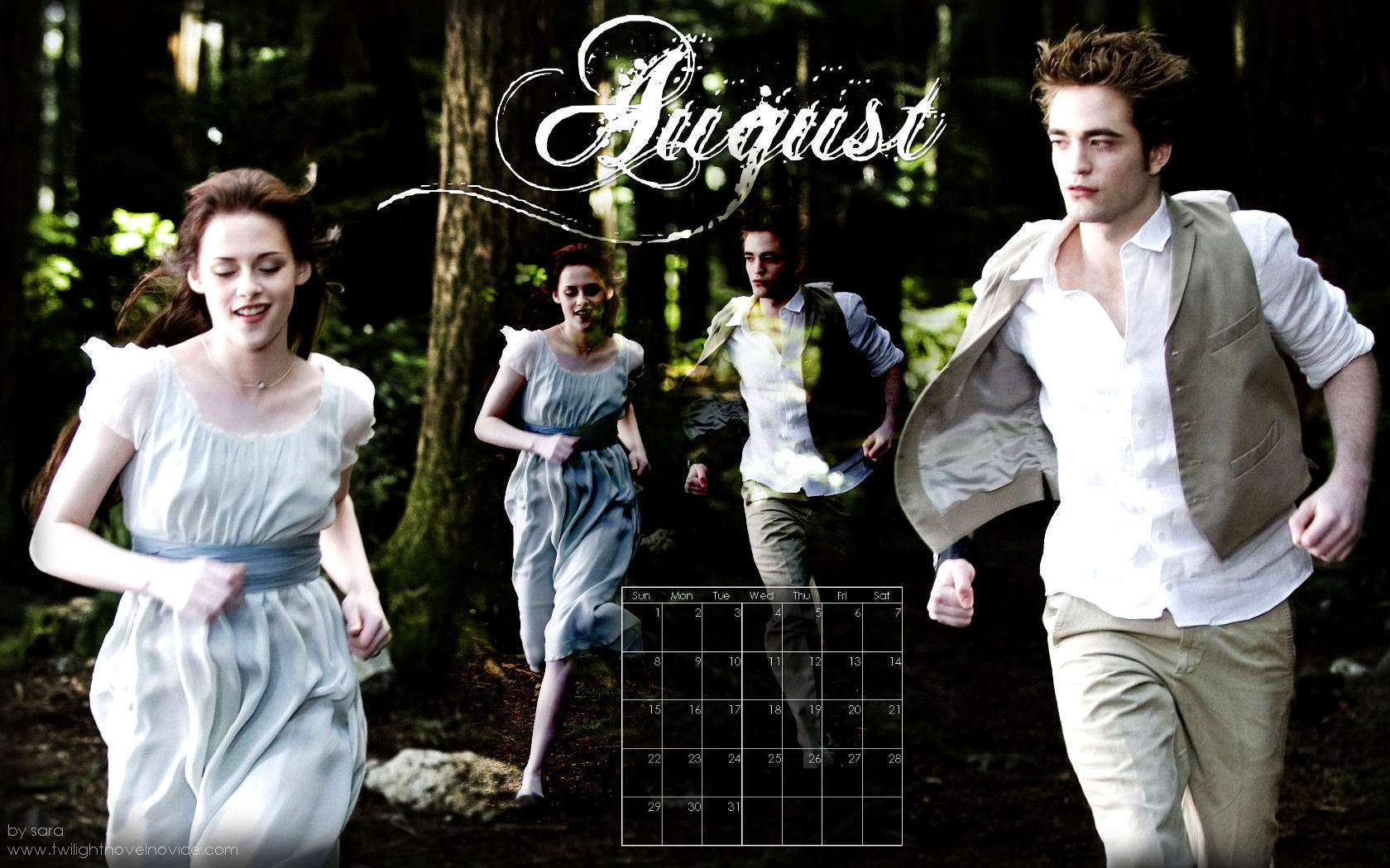 Twilight Saga Desktop Wallpaper Calendar From Novel Noviee