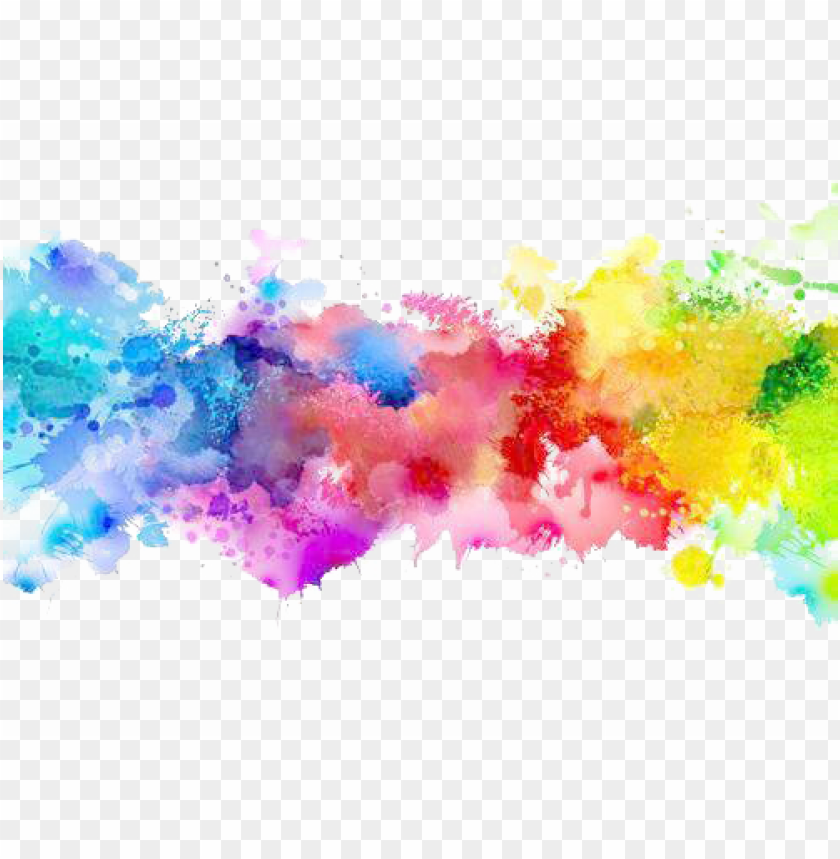 🔥 Download Color Png Transparent Paint Splatter Rainbow Image With by