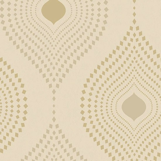 Tia Geometric Wallpaper Gold Sample Contemporary By