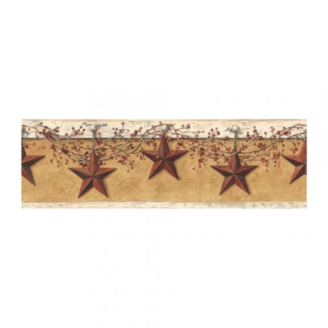 Free download Simply Folk Art Stars Berries Wall Border All 4 Walls
