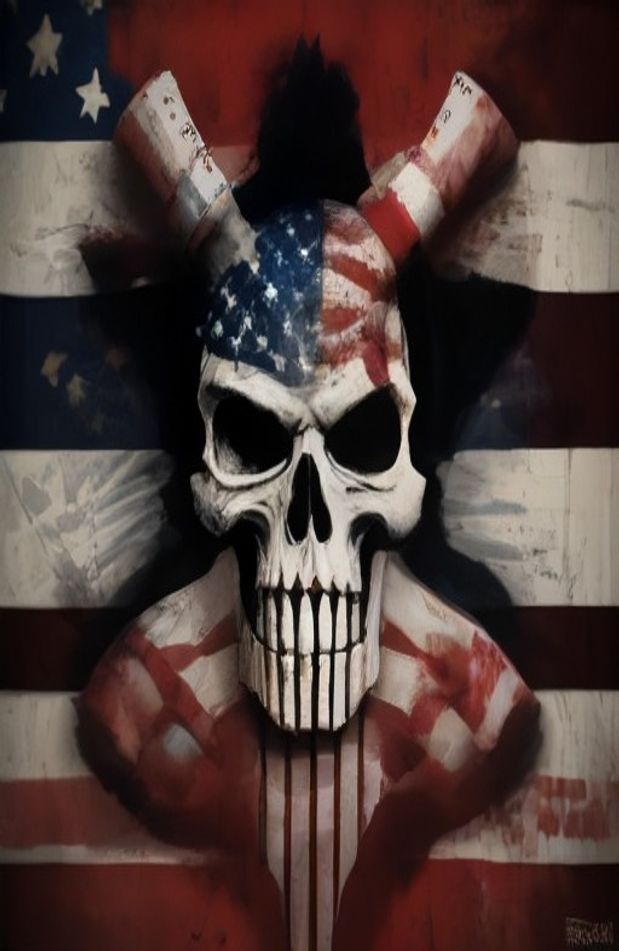 American Flag Punisher Skull Wallpaper