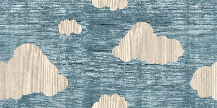 Wooden Clouds Wallpaper Tile by start static on