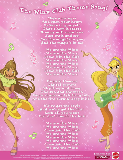 Just Winx Winx Songs Lyrics