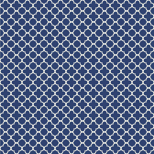 Waverly Kids Navy Blue And White Framework Wallpaper