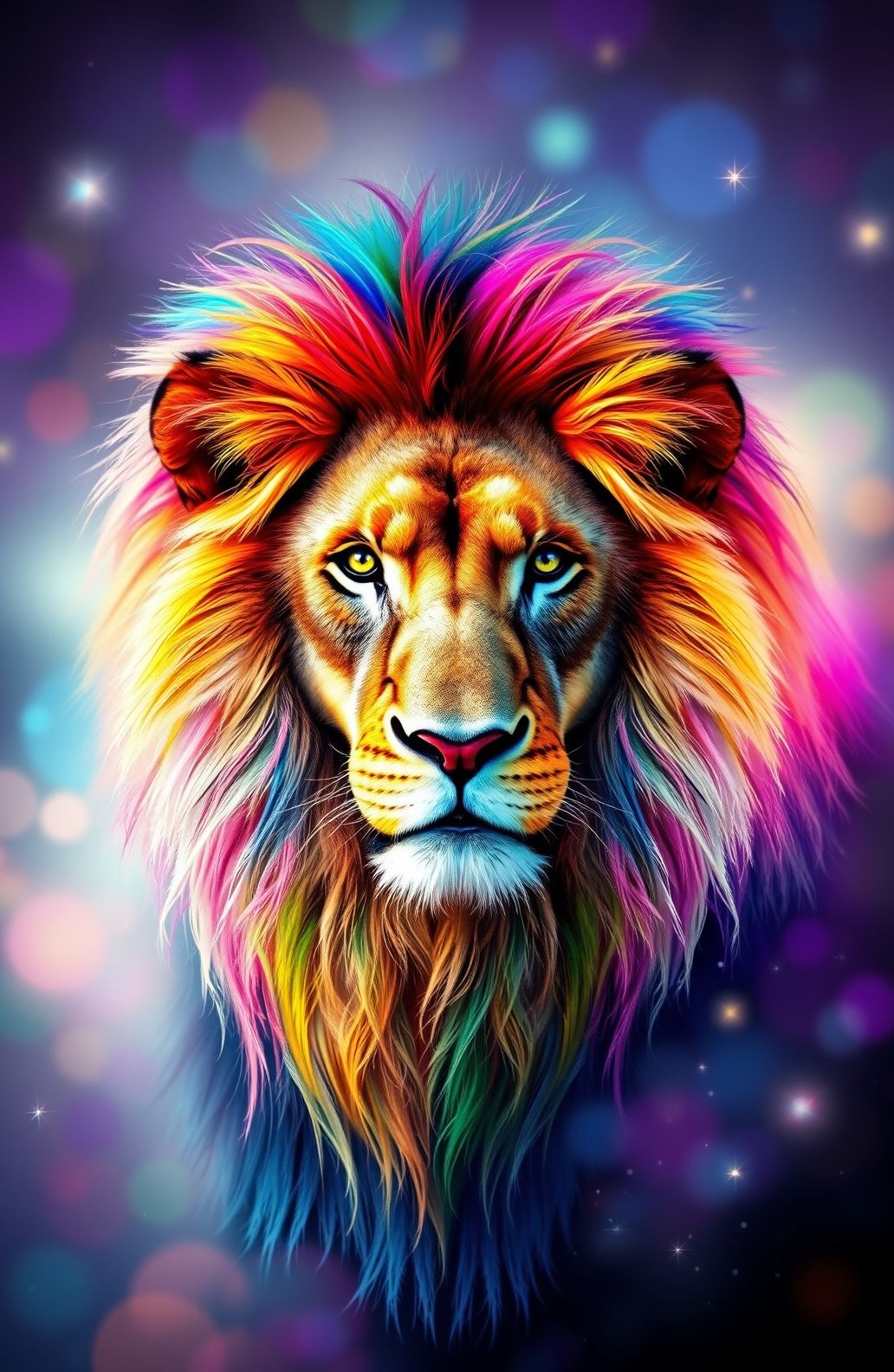 Rainbow Lion Wallpaper