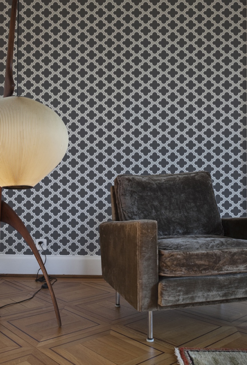 Masculine Lodge Lattice Wallpaper Feature Wall Ideas From The Life