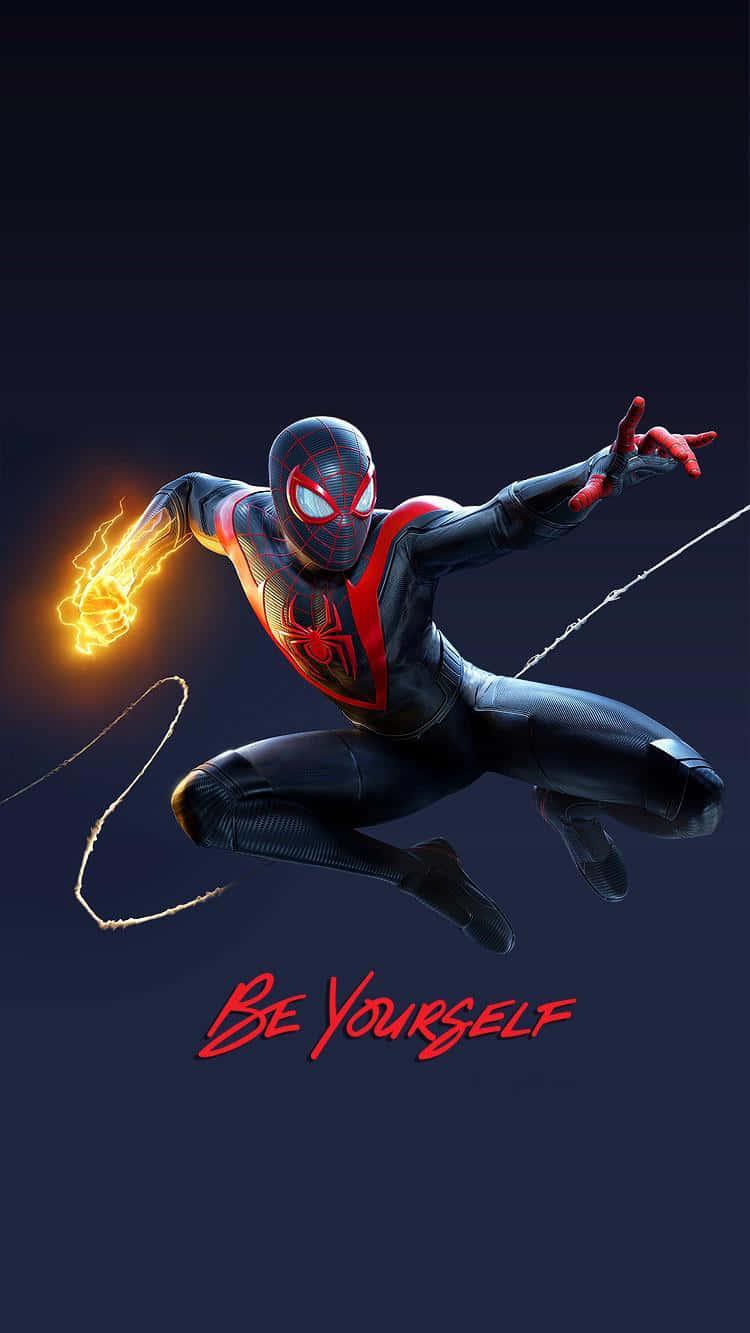 Minimalist Spider Man Illustration Miles Morales iPhone