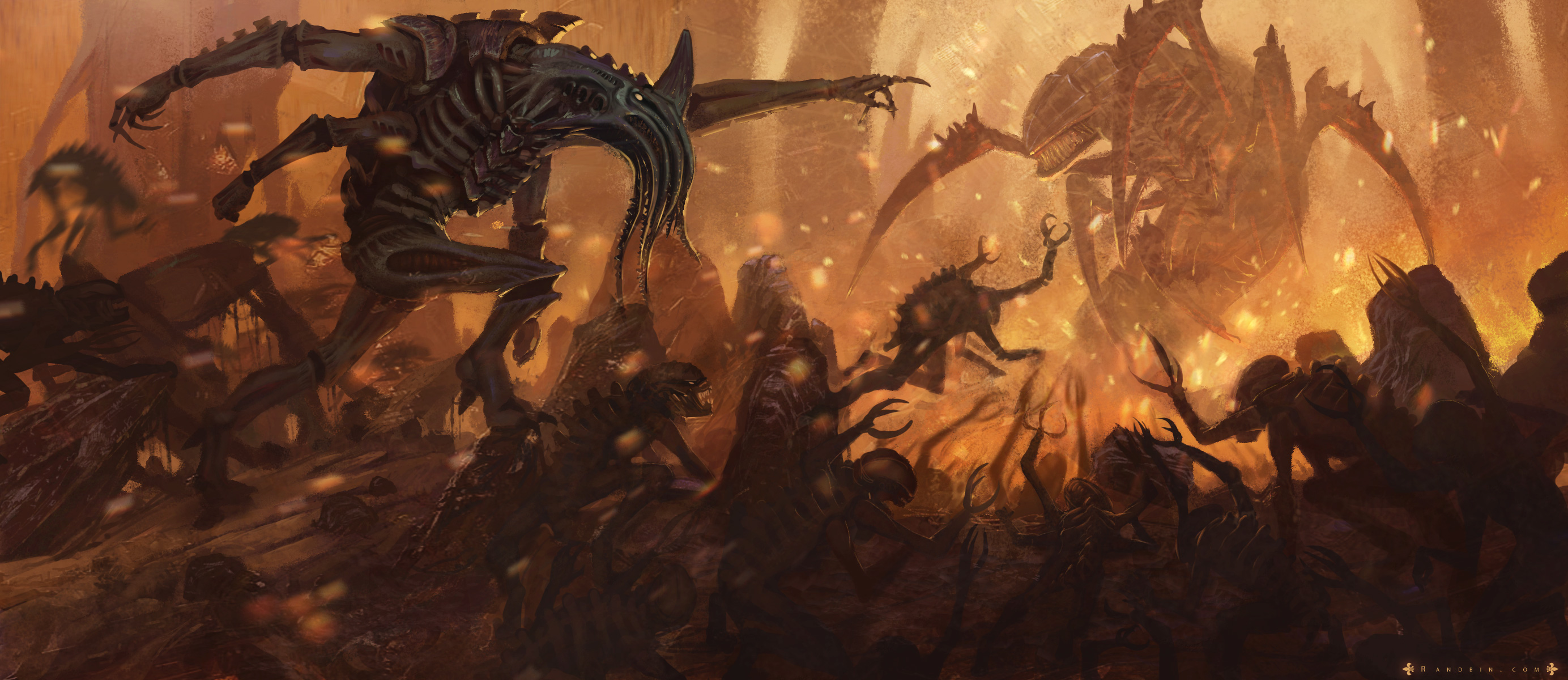 Warhammer 40K   The Tyranid Outcast Computer Wallpapers 2768x1200