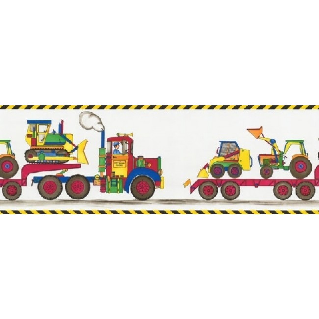 Free download COLORED CONSTRUCTION VEHICLES WALLPAPER BORDER All 4