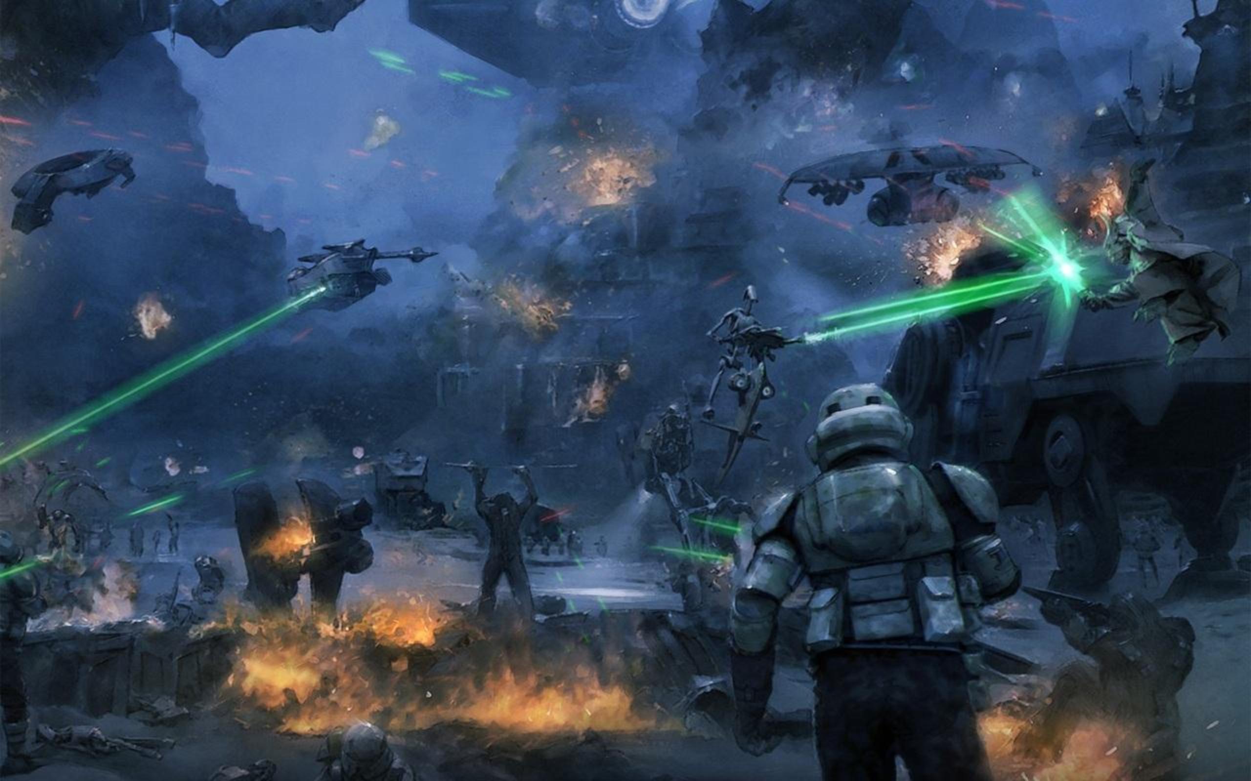 The Battle Of Kashyyyk Star Wars Wallpaper