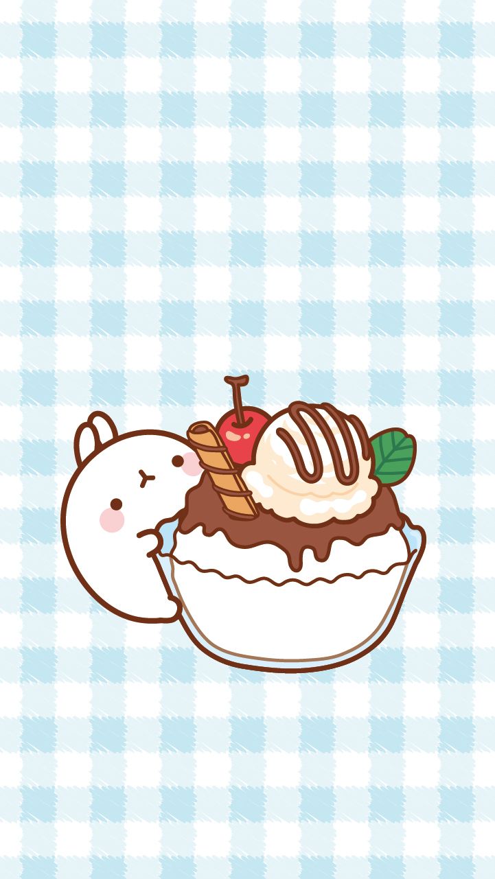 Molang Ice Cream Sundae Wallpaper Cuteii Cute