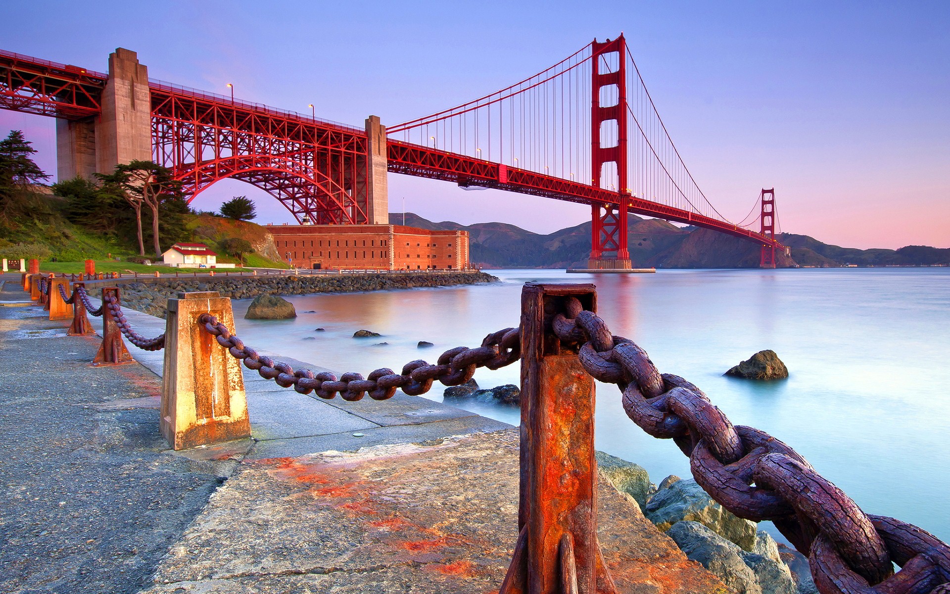 Download 1920x1200 Beautiful Long Golden Gate Bridge in California