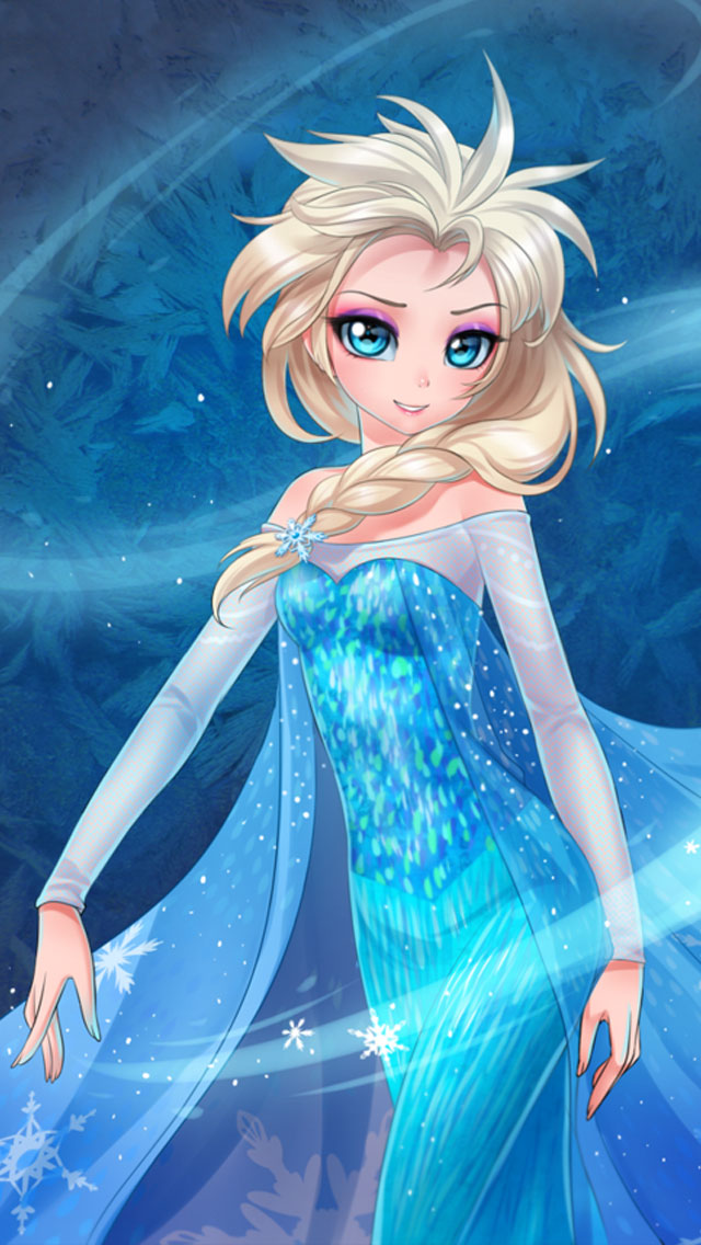 Beautiful Frozen Elsa Digital Art iPhone wallpaper 640x1136