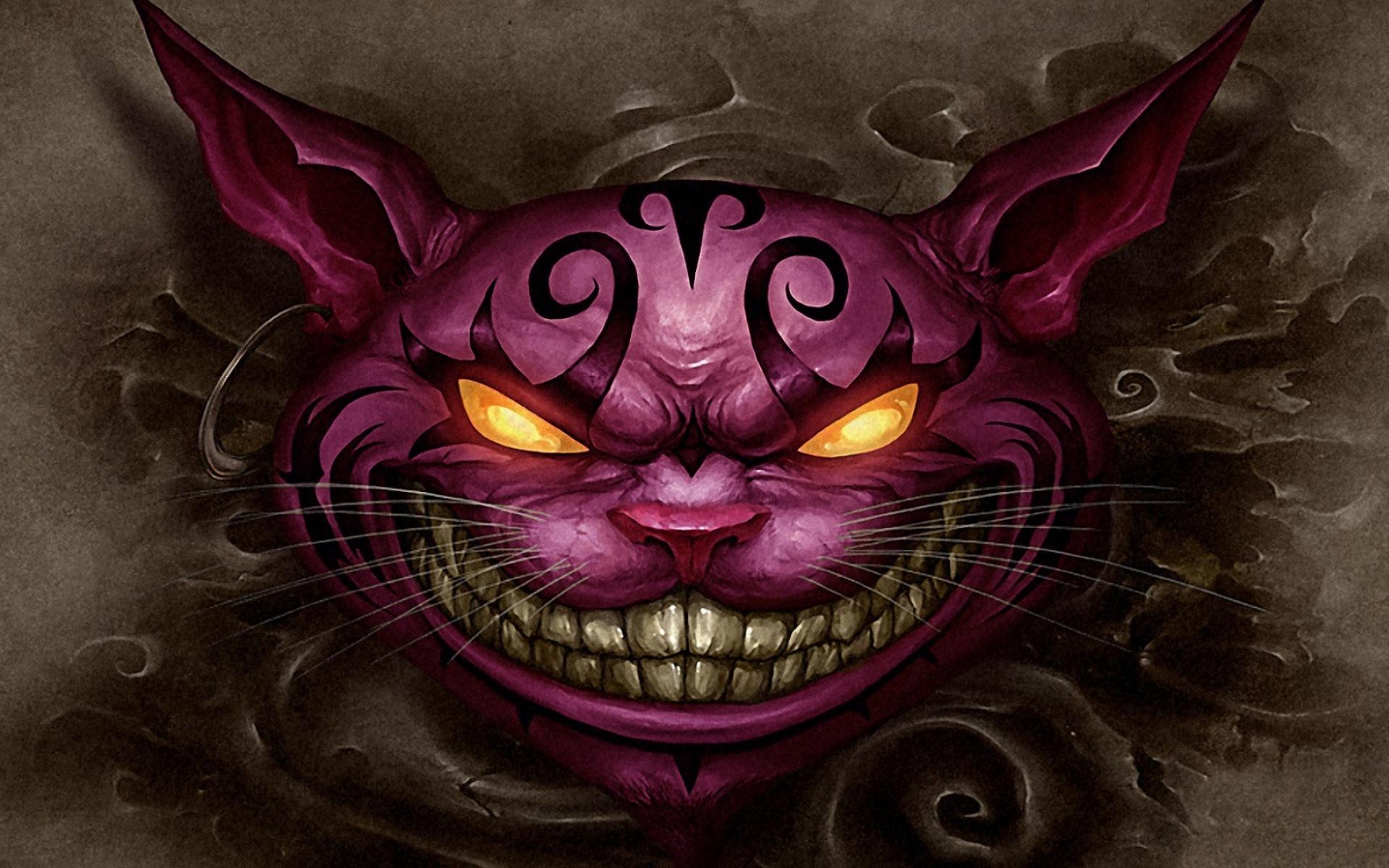 Returns Chesire Cheshire Cat Game Art Evil Wallpaper
